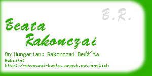 beata rakonczai business card